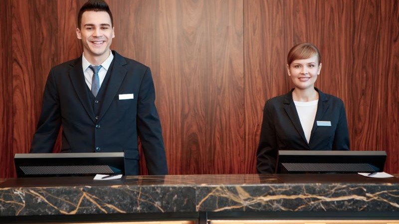 Receptionist in Hotel