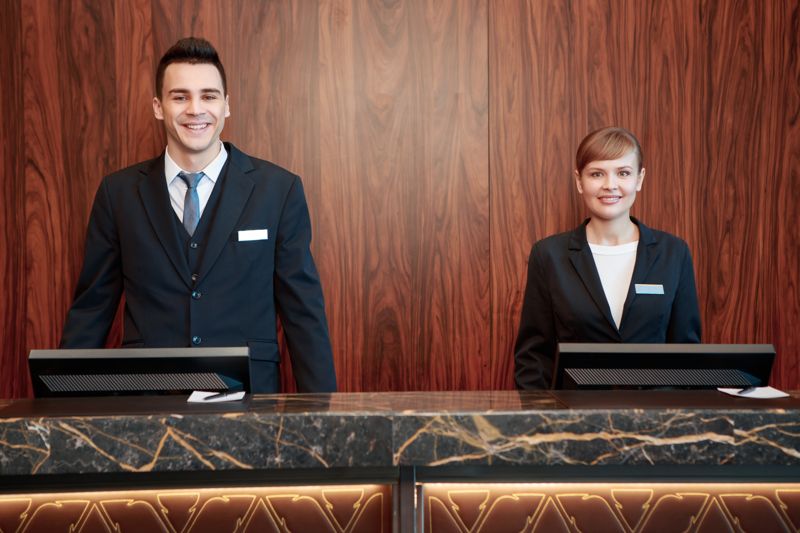 Receptionist in Hotel